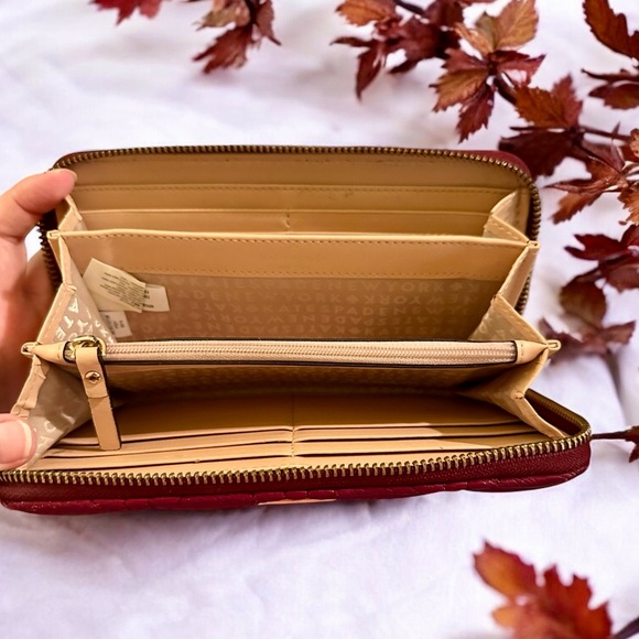 Kate Spade Quilted Leather Astor Court Neda Zip Around Wallet - Picture 8 of 11